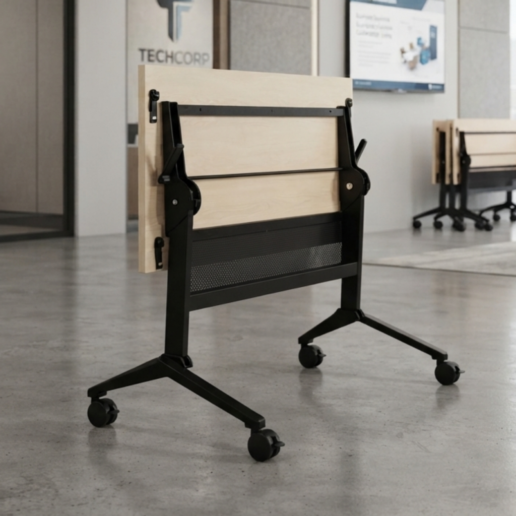 mesa abatible para capacitación