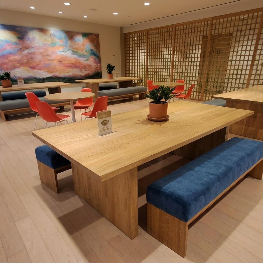 mesa comedor corporativo de madera en Lima