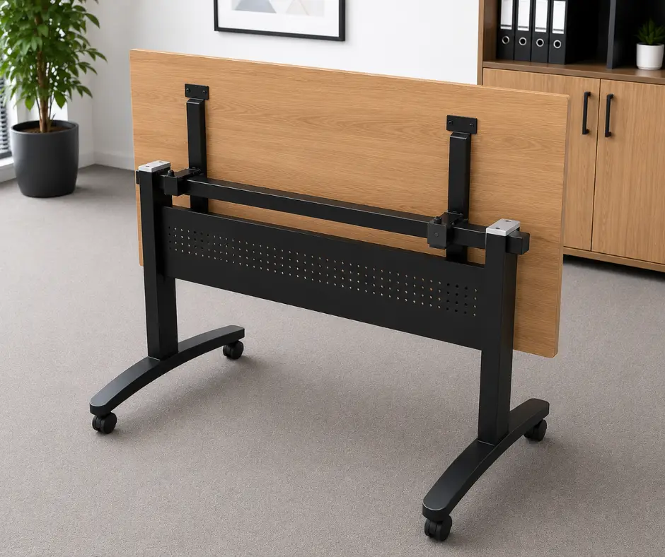 Mesa abatible para capacitación en Lima